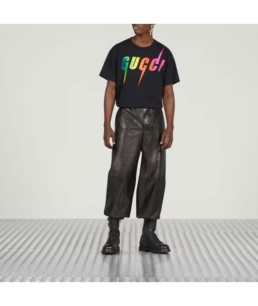 GUCCI Черная футболка, фото 5