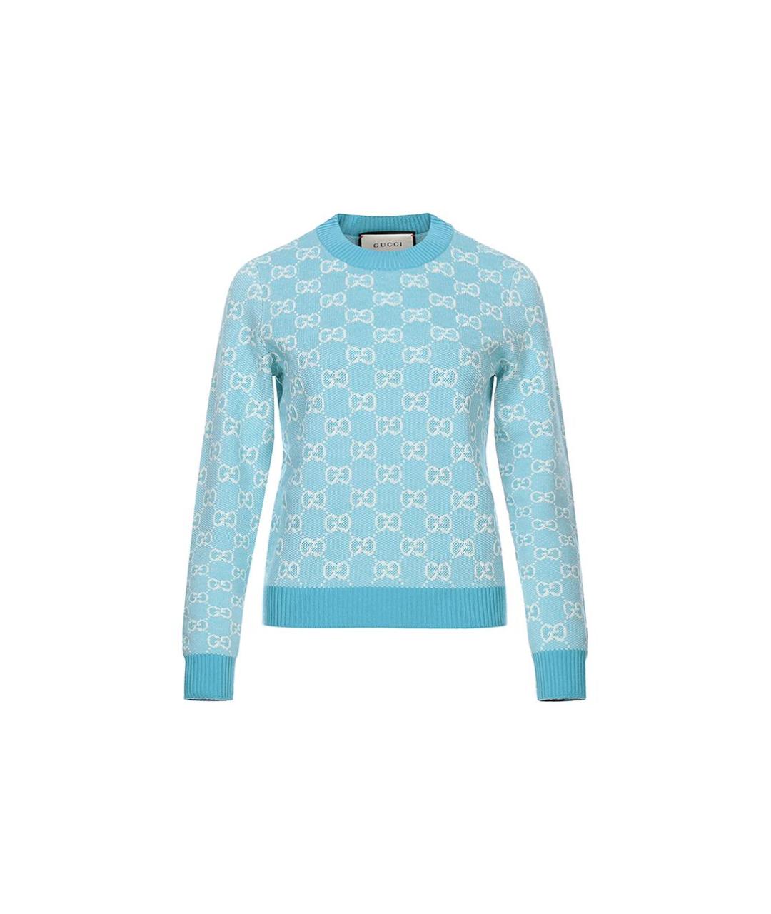GUCCI Голубой джемпер / свитер, фото 6