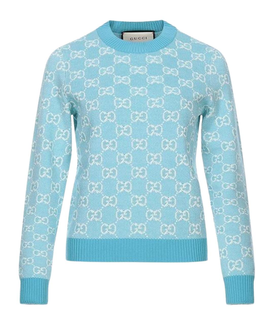 GUCCI Голубой джемпер / свитер, фото 1
