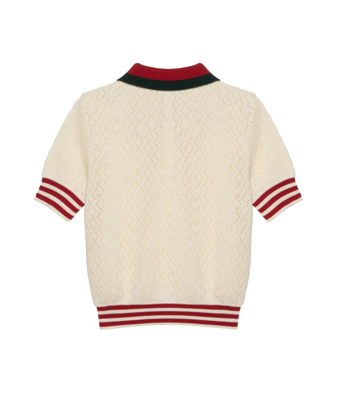 GUCCI Белая хлопковая футболка, фото 2