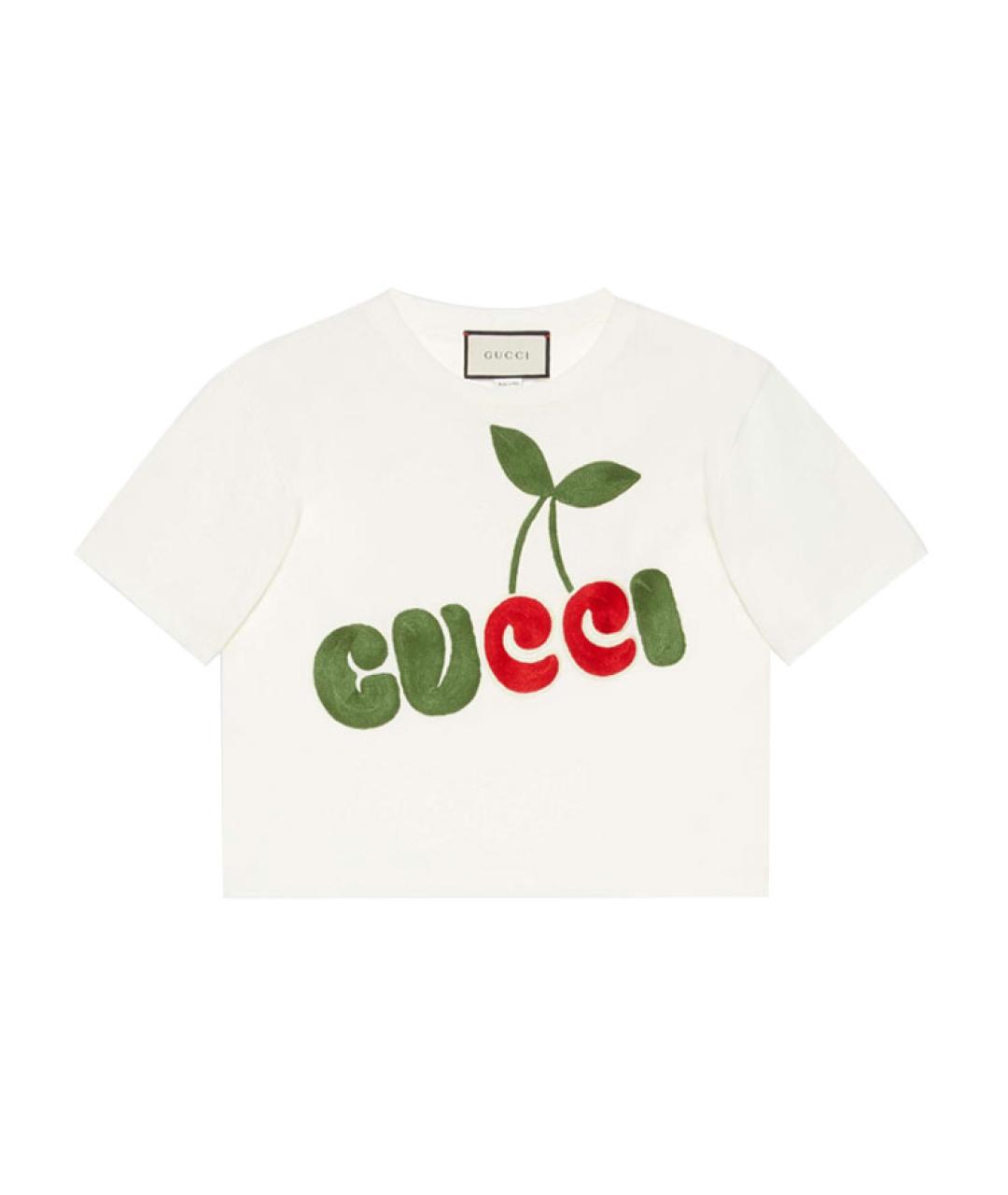 GUCCI Бежевая хлопковая футболка, фото 1
