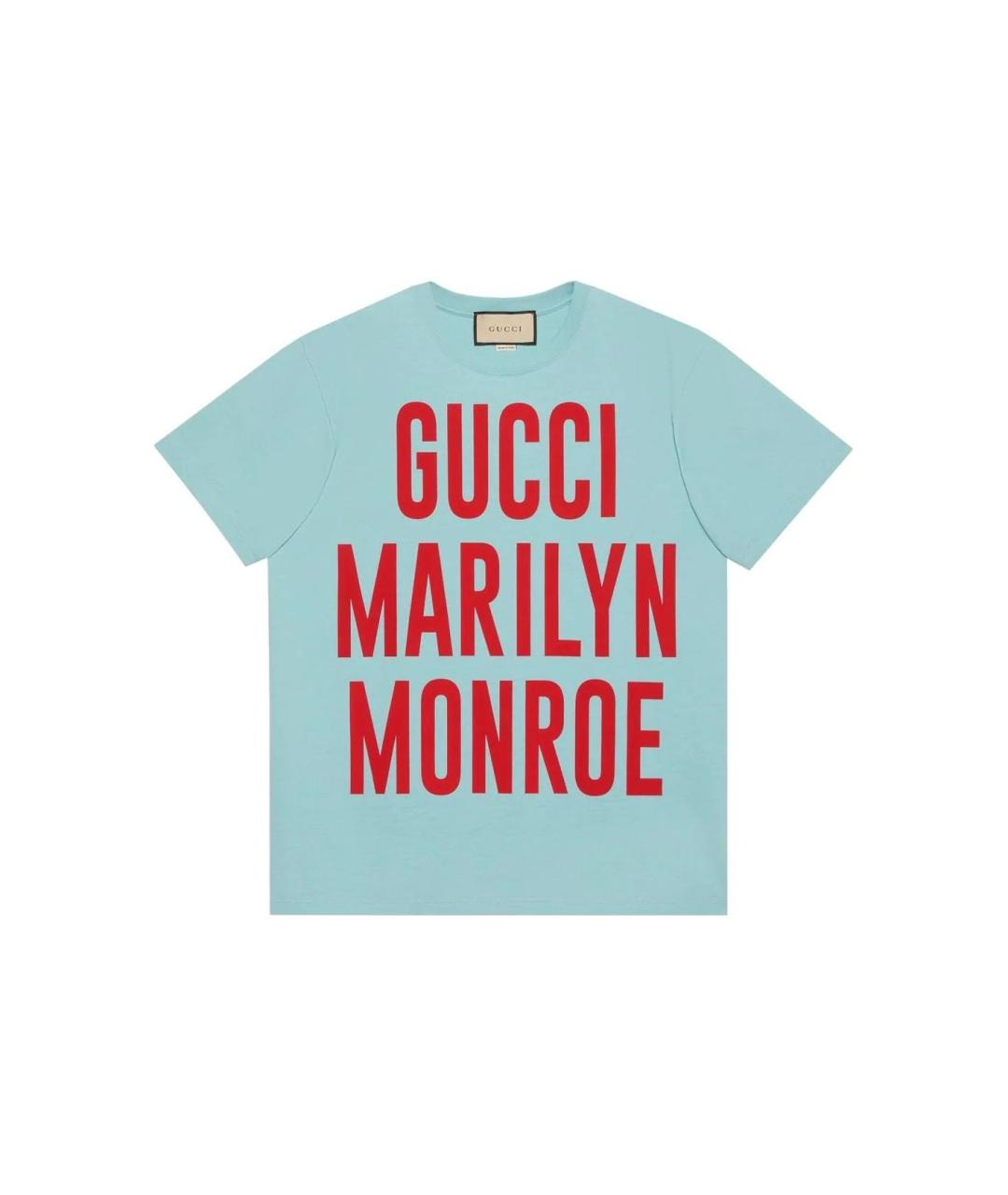 GUCCI Голубая футболка, фото 6