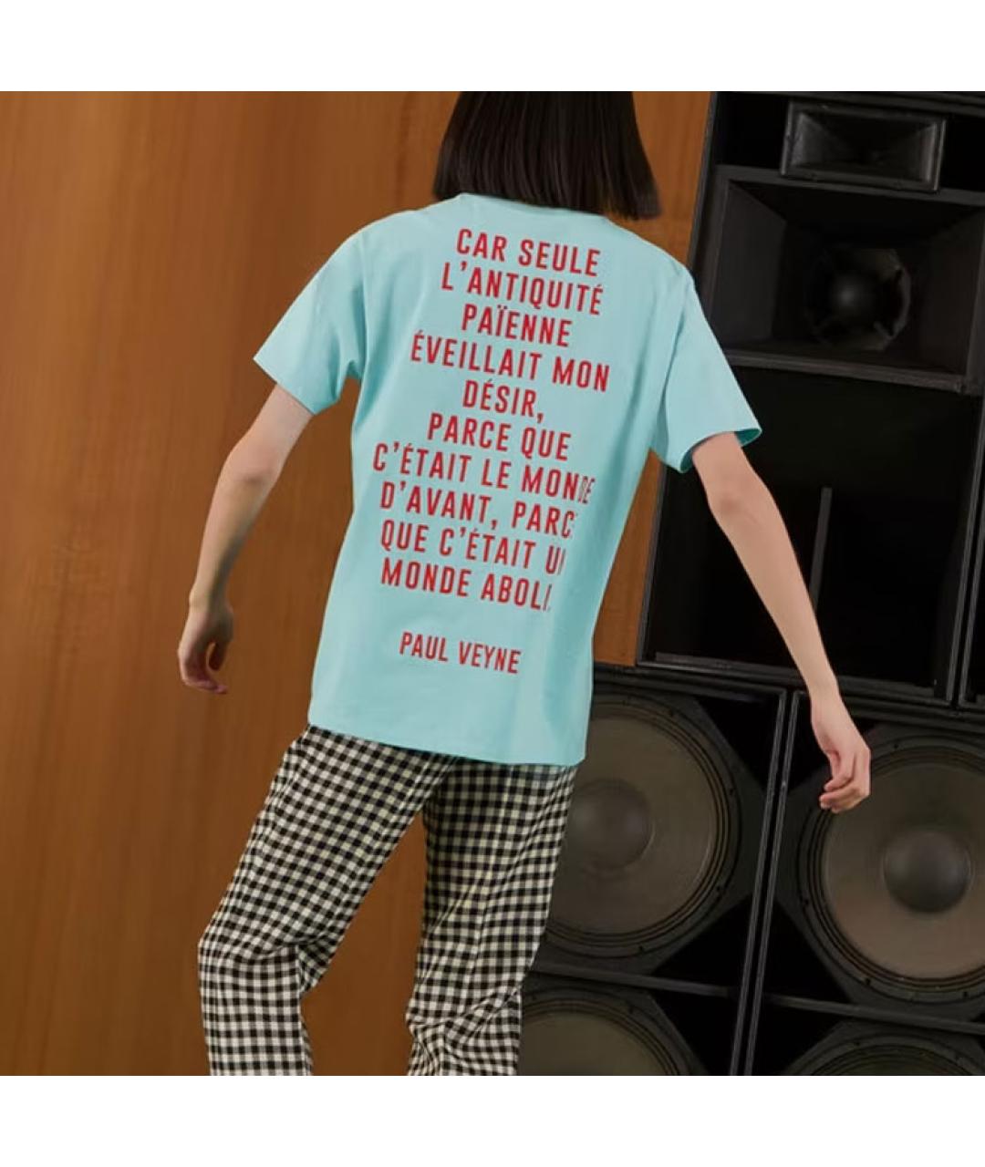 GUCCI Голубая футболка, фото 4