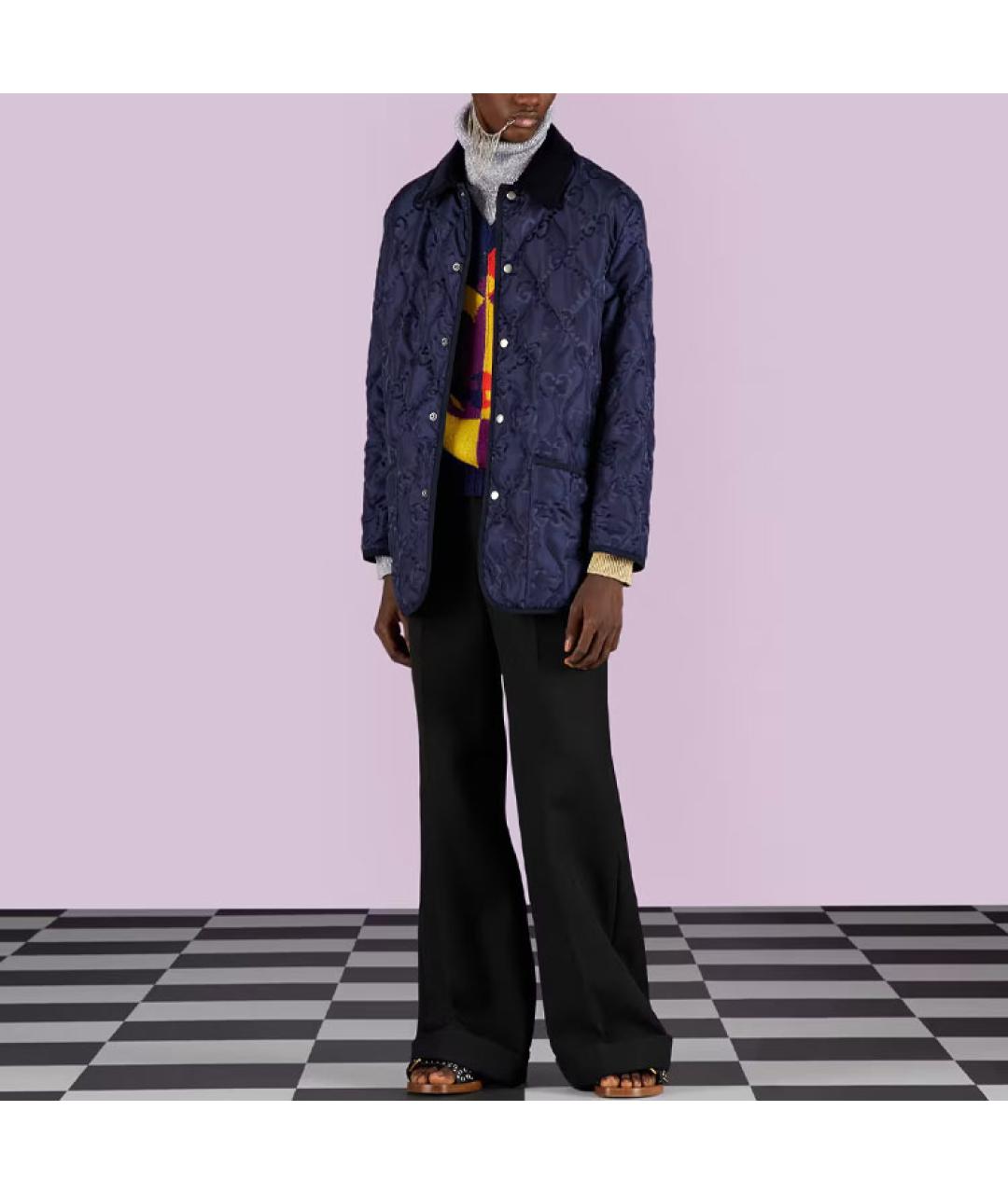 GUCCI Темно-синяя куртка, фото 2