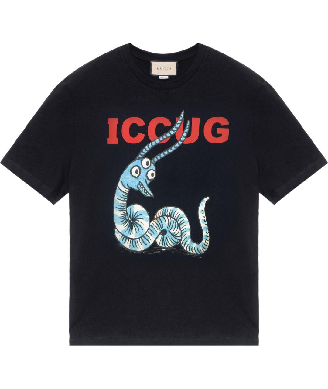 GUCCI Черная футболка, фото 1