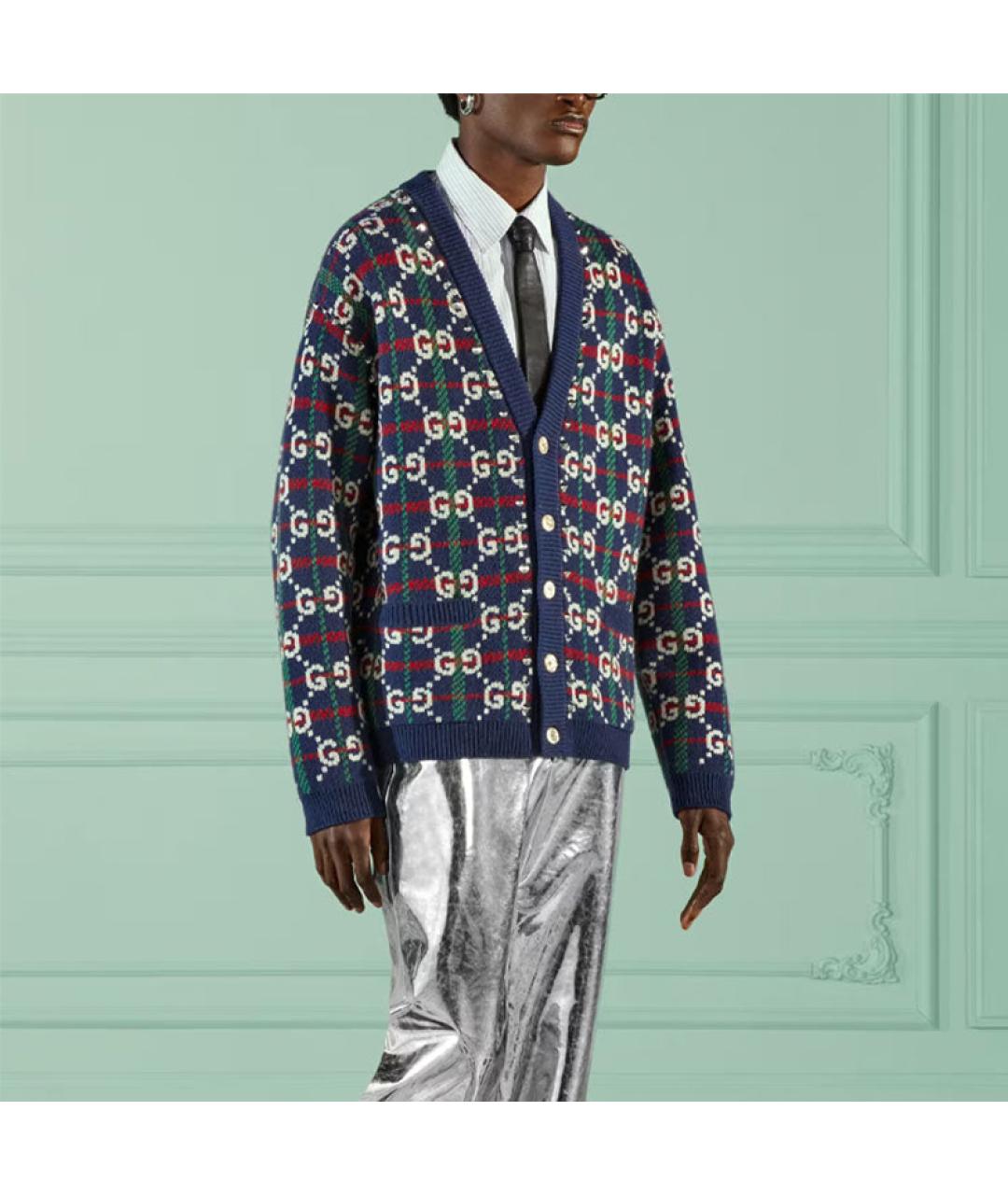 GUCCI Синий кардиган, фото 5