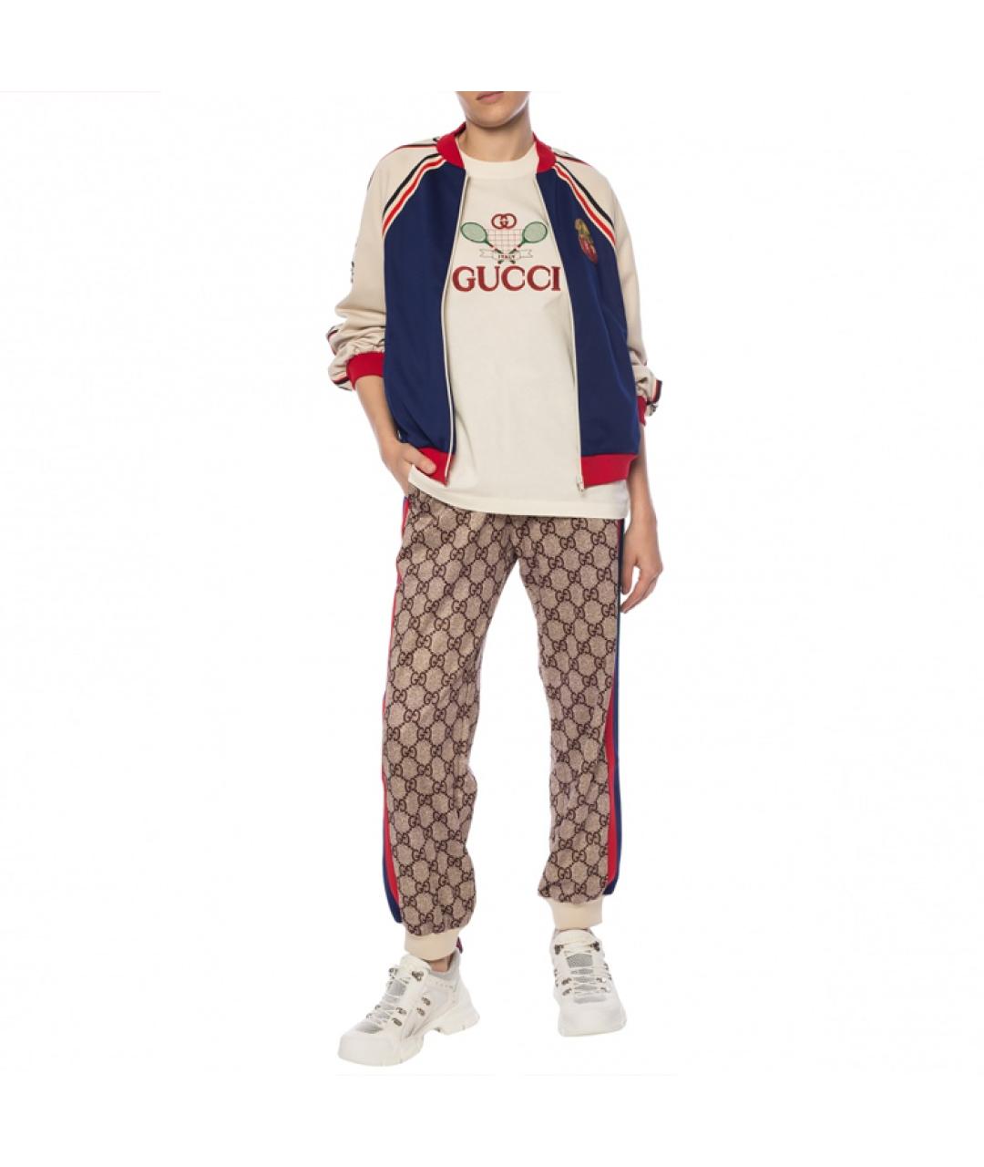 GUCCI Бежевая хлопковая футболка, фото 3