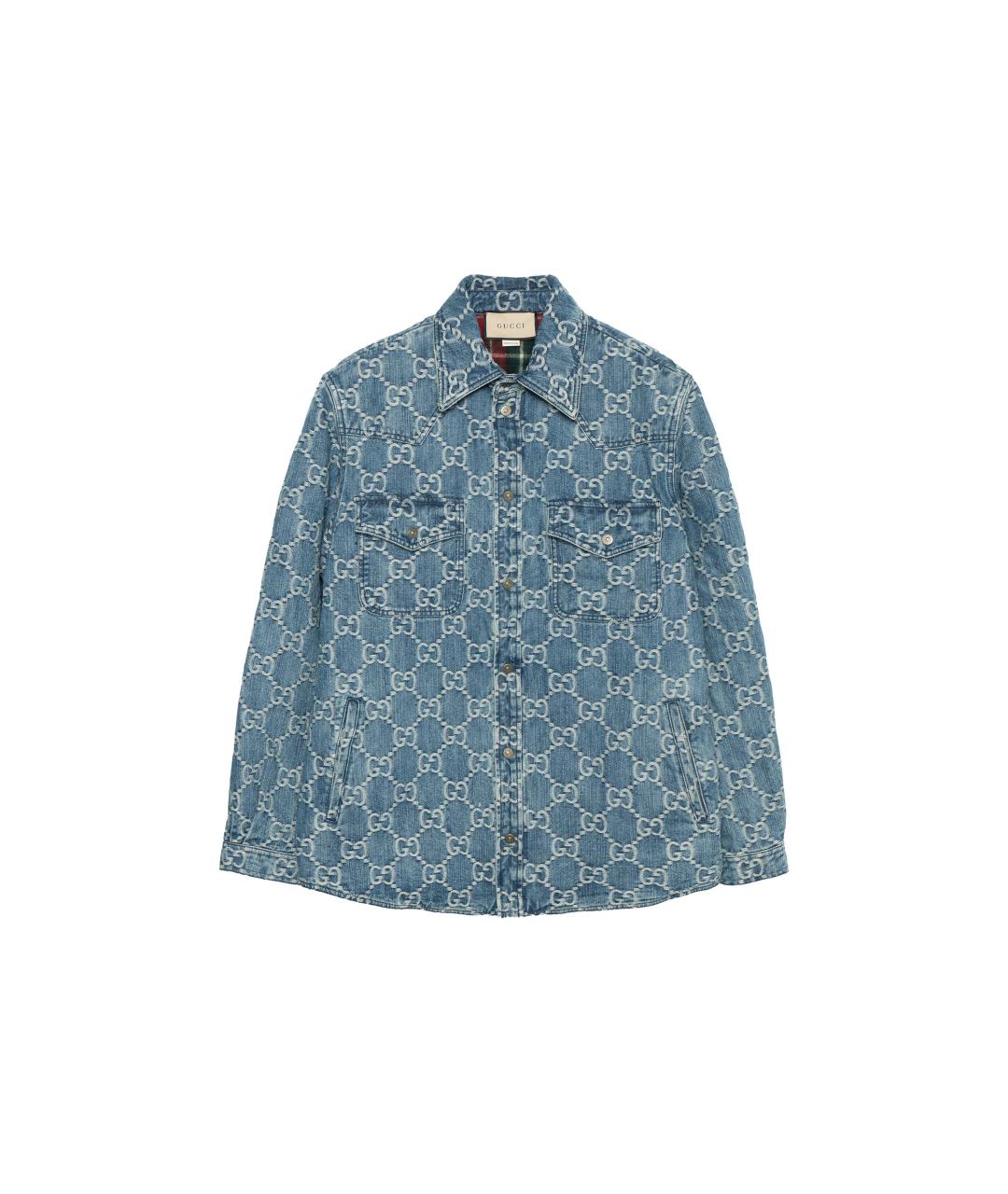 GUCCI Синяя деним куртка, фото 6