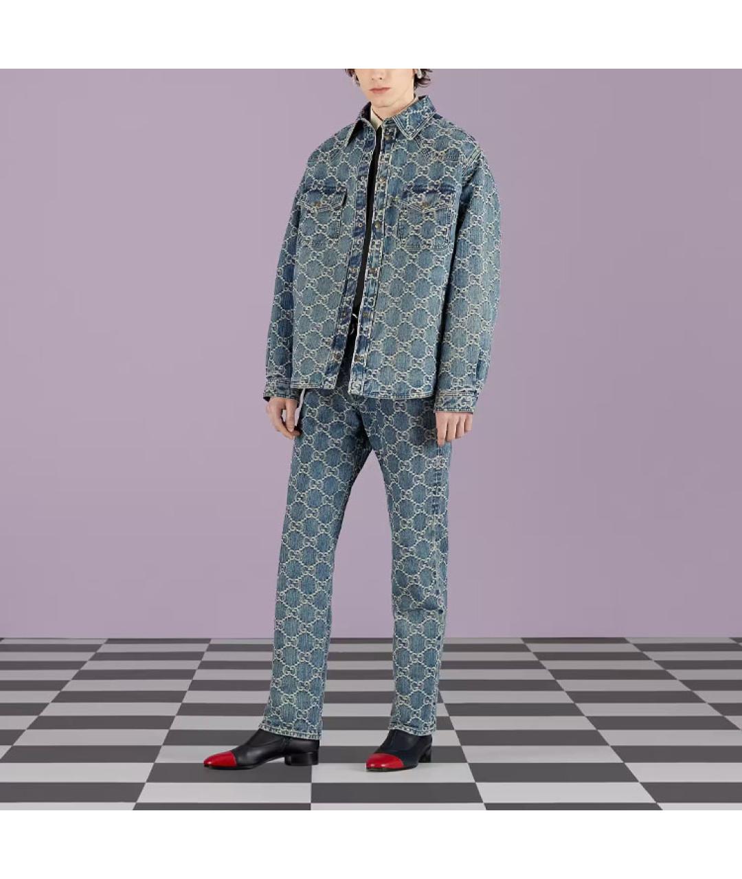 GUCCI Синяя деним куртка, фото 3