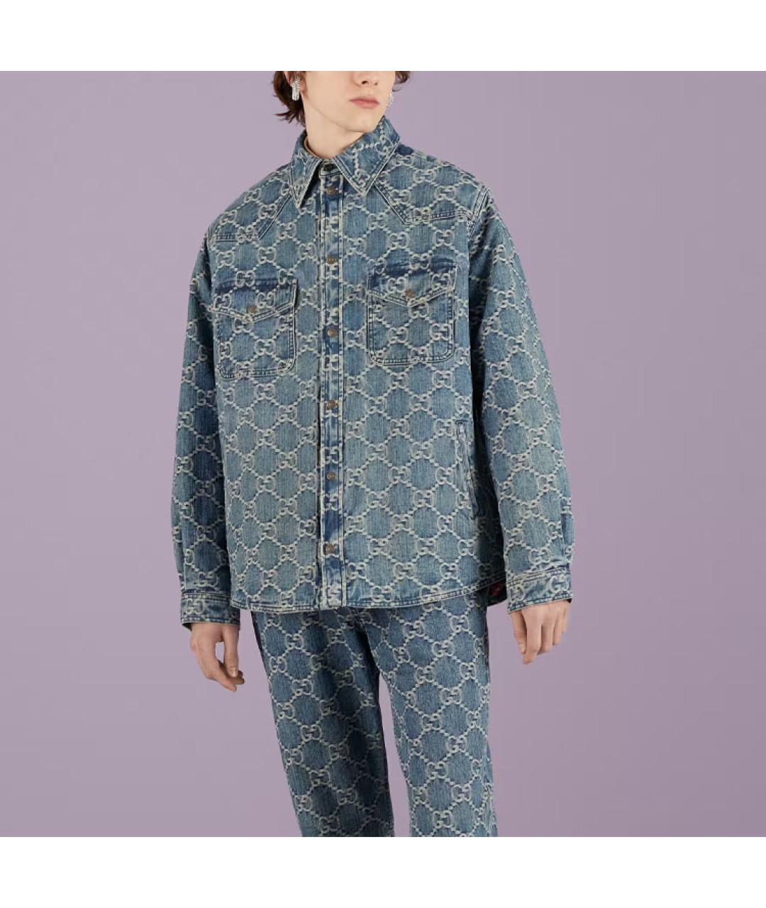 GUCCI Синяя деним куртка, фото 4
