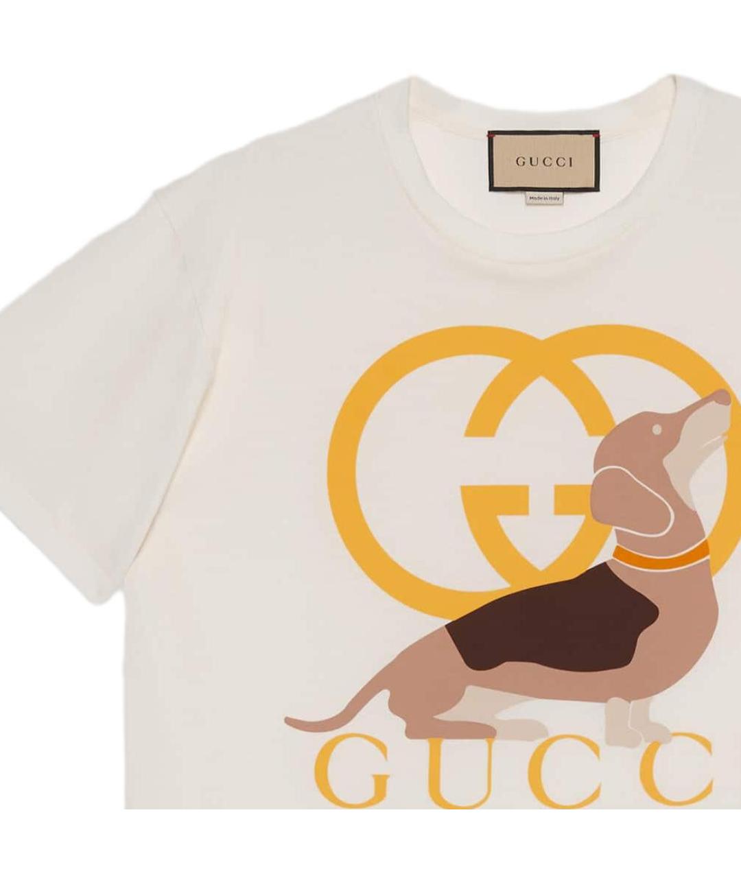 GUCCI Бежевая футболка, фото 5