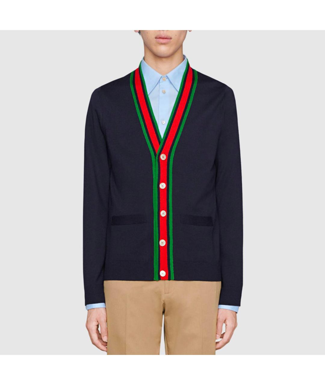 GUCCI Темно-синий кардиган, фото 5