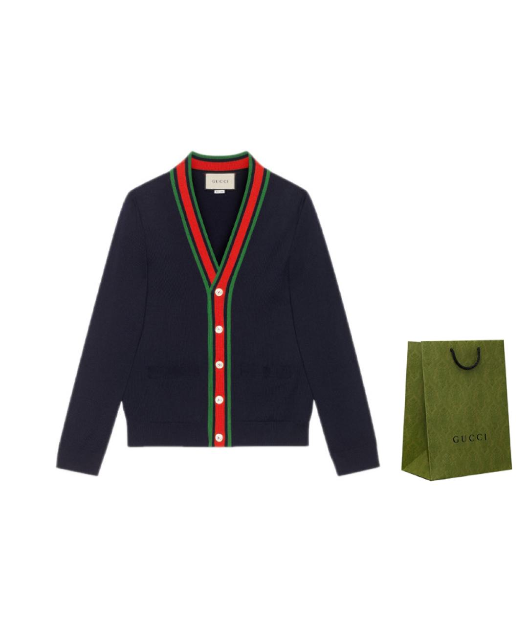 GUCCI Темно-синий кардиган, фото 3