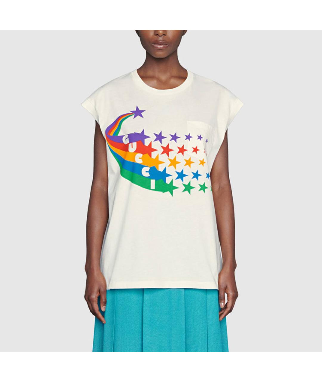 GUCCI Белая майка, фото 6