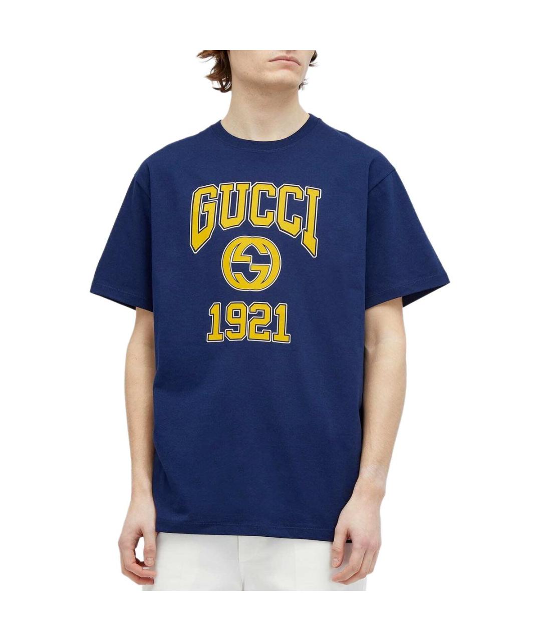 GUCCI Синяя футболка, фото 4