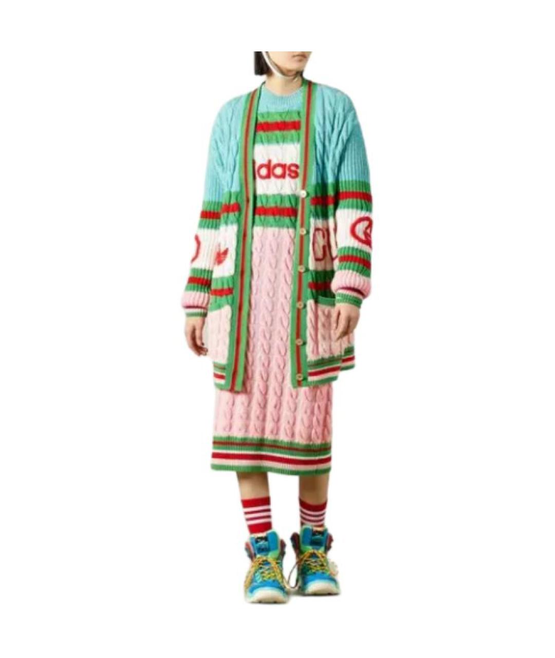 GUCCI Мульти шерстяной кардиган, фото 3