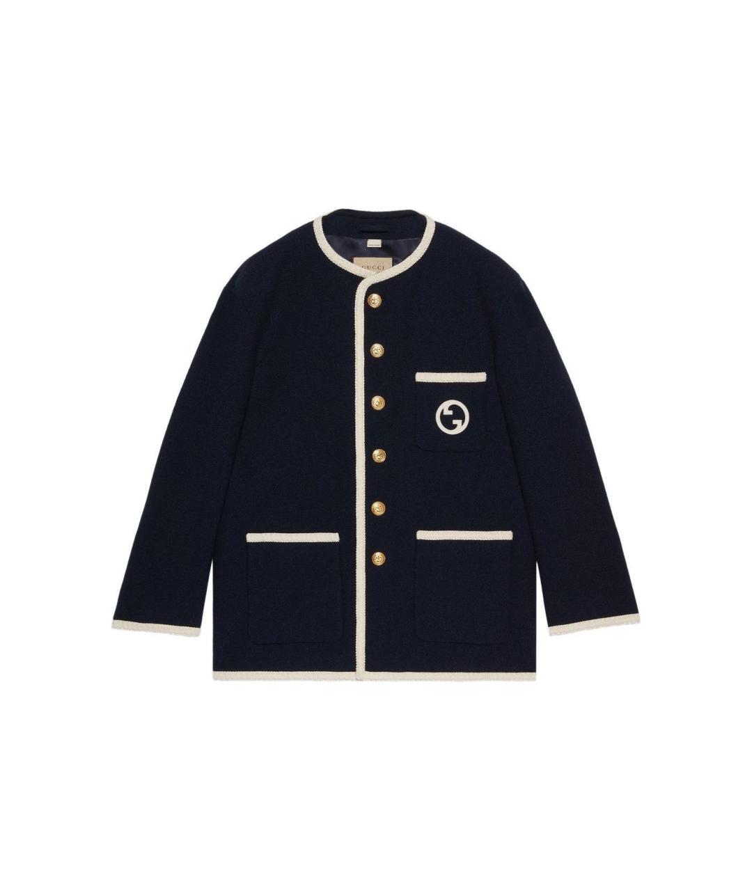 GUCCI Темно-синий пиджак, фото 6
