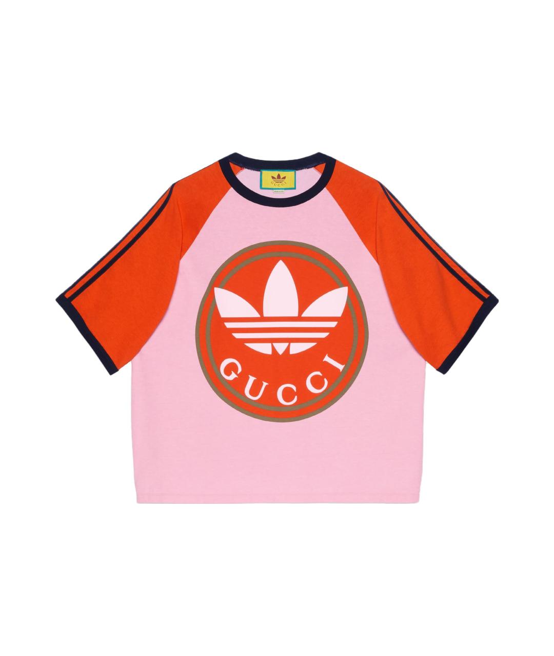 GUCCI Розовая хлопковая футболка, фото 1