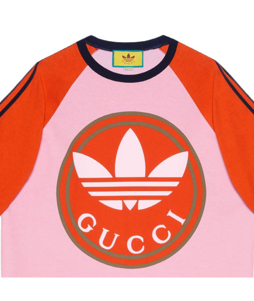 GUCCI Розовая хлопковая футболка, фото 5