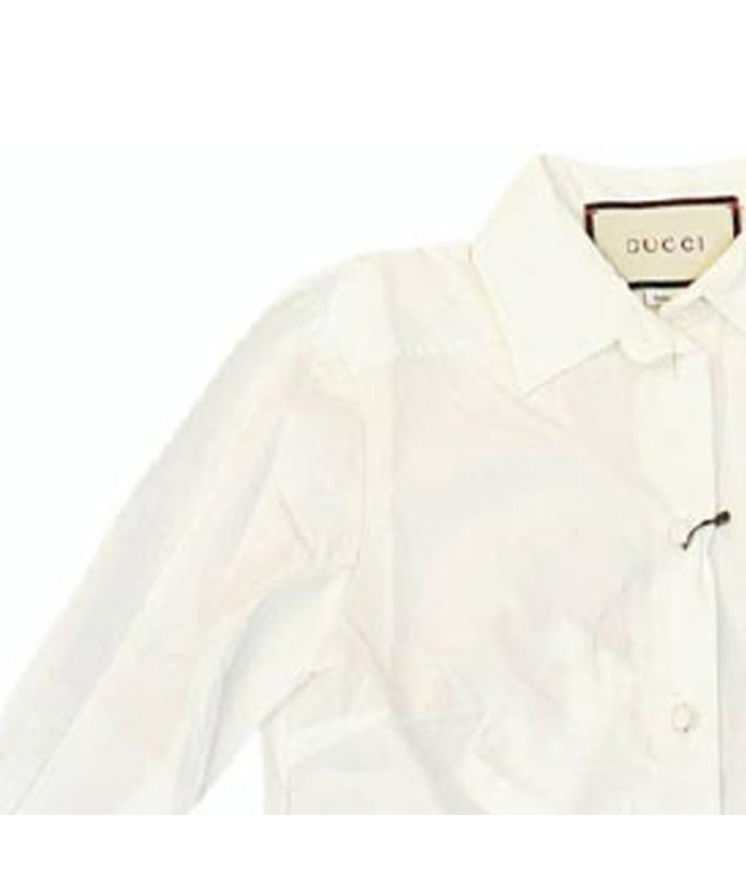 GUCCI Белая хлопковая рубашка, фото 2