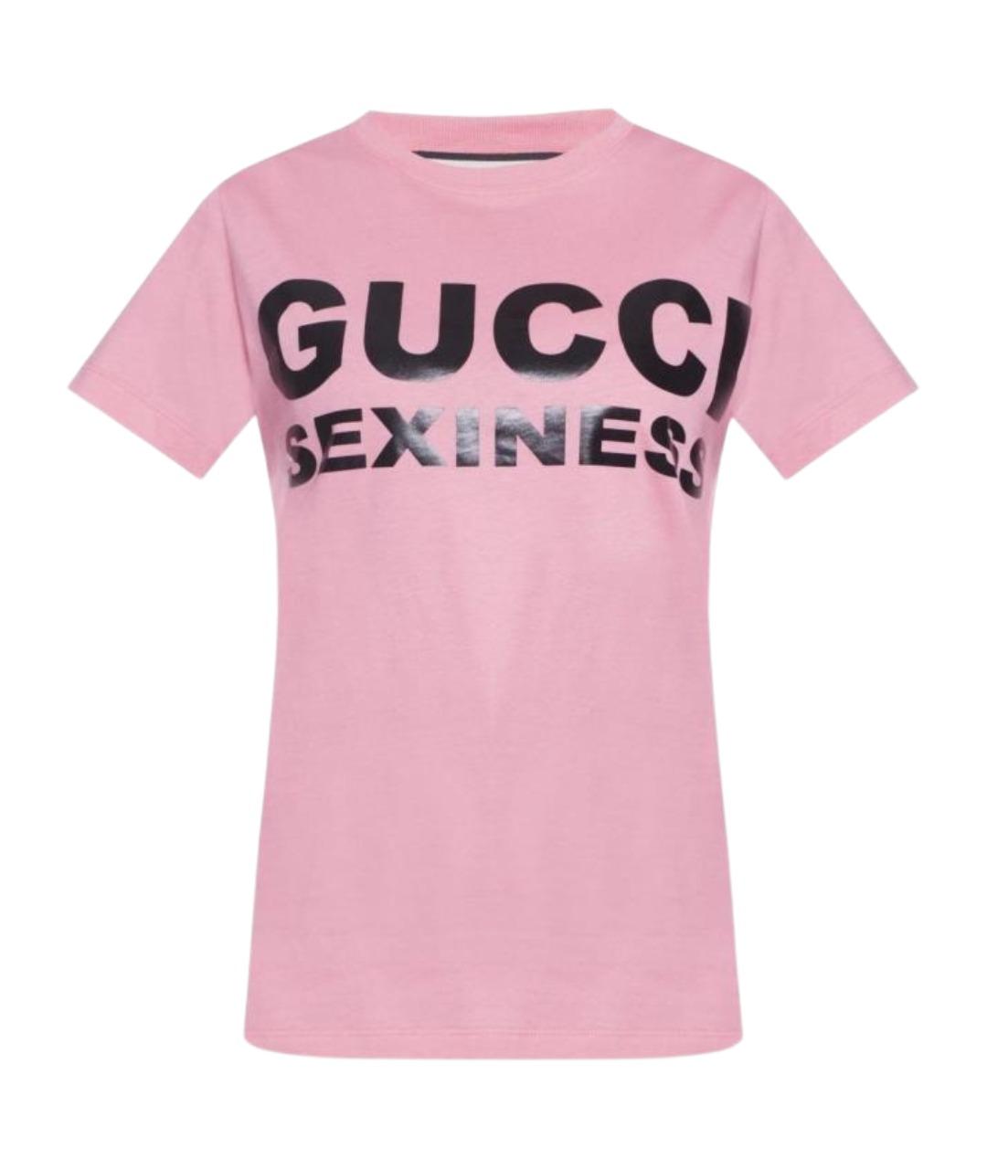GUCCI Розовая футболка, фото 1