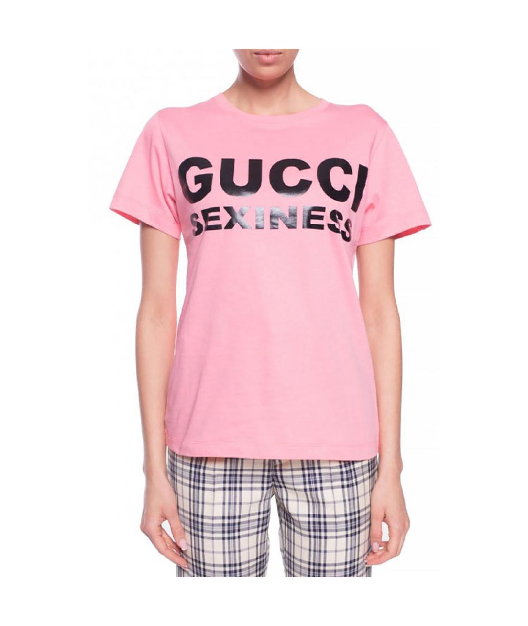 GUCCI Розовая футболка, фото 3