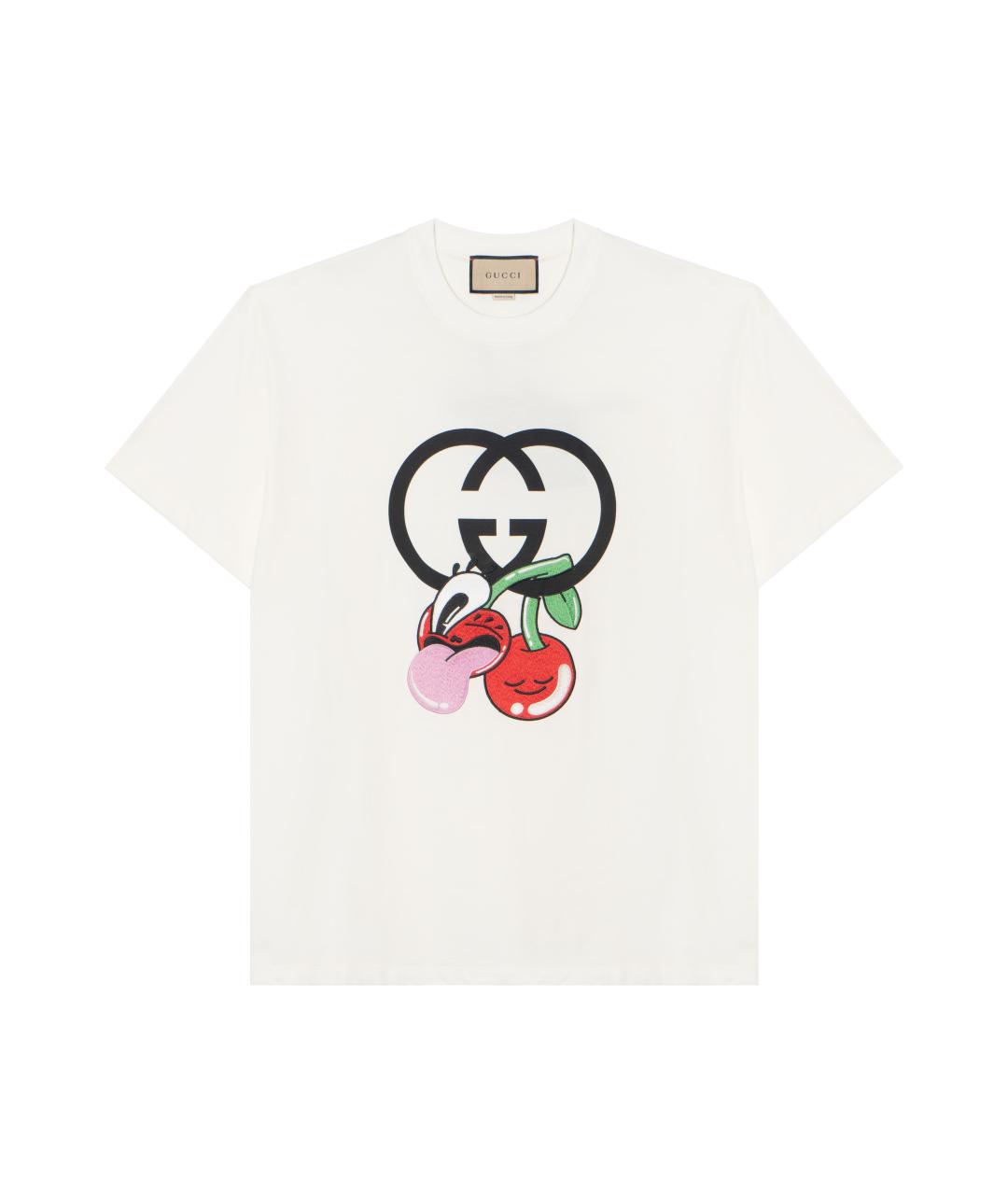 GUCCI Белая футболка, фото 1