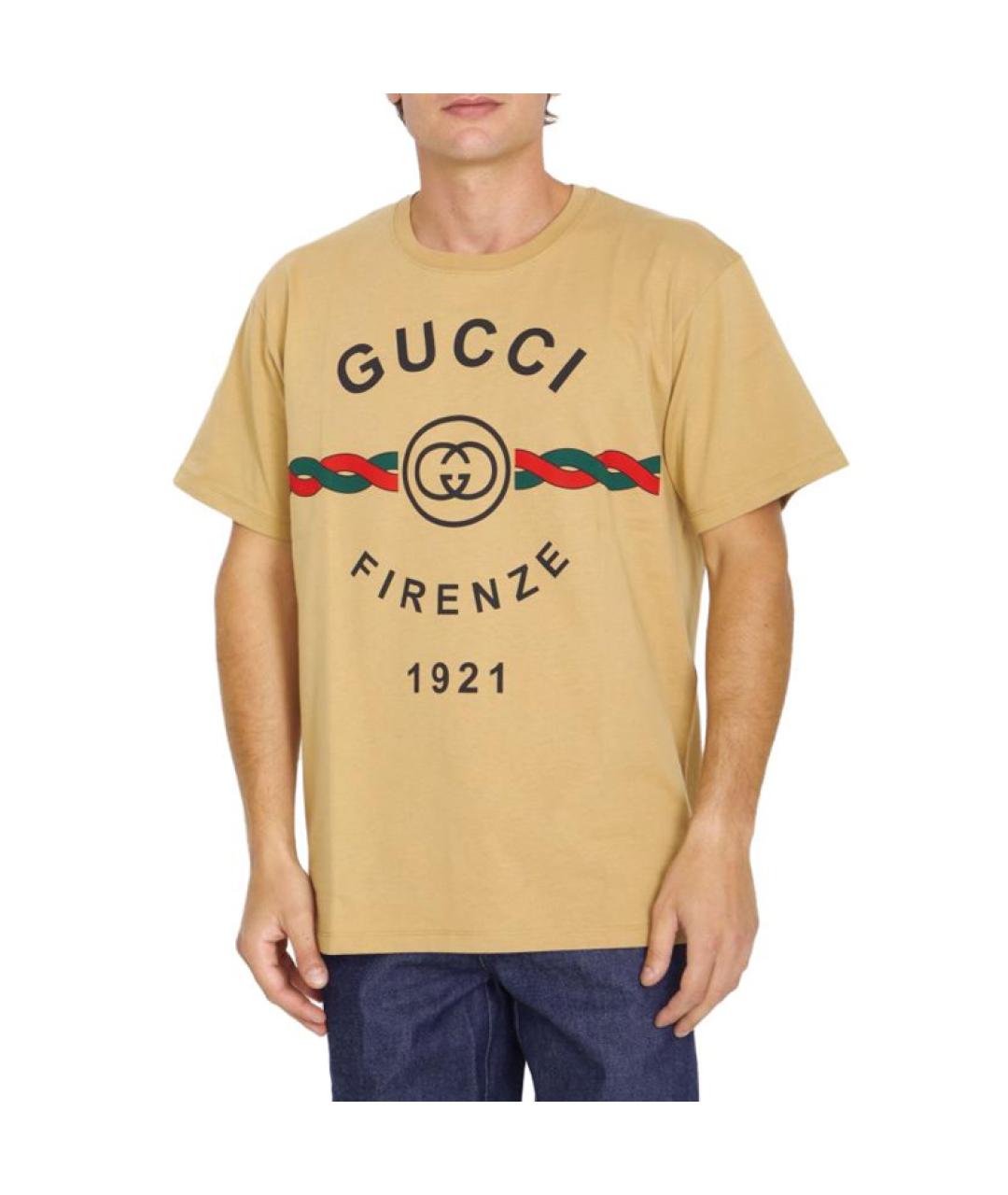 GUCCI Бежевая футболка, фото 2