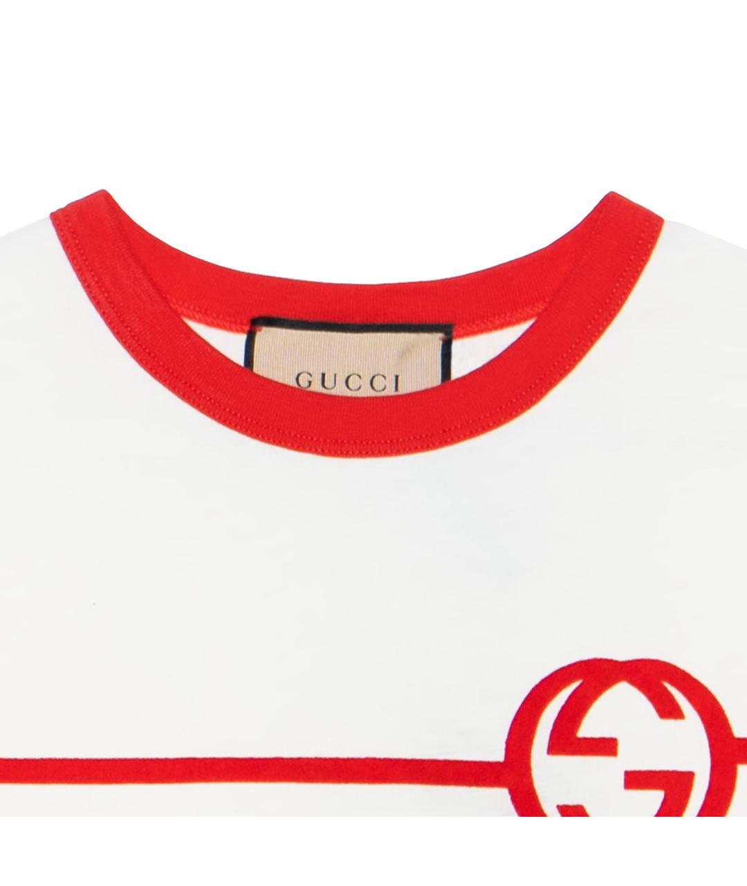 GUCCI Бежевая хлопковая футболка, фото 4