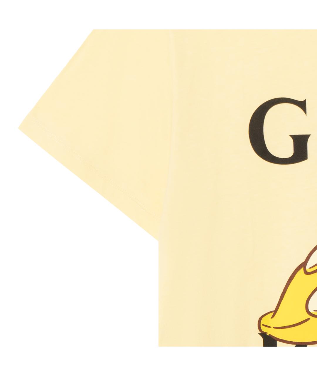 GUCCI Желтая футболка, фото 5
