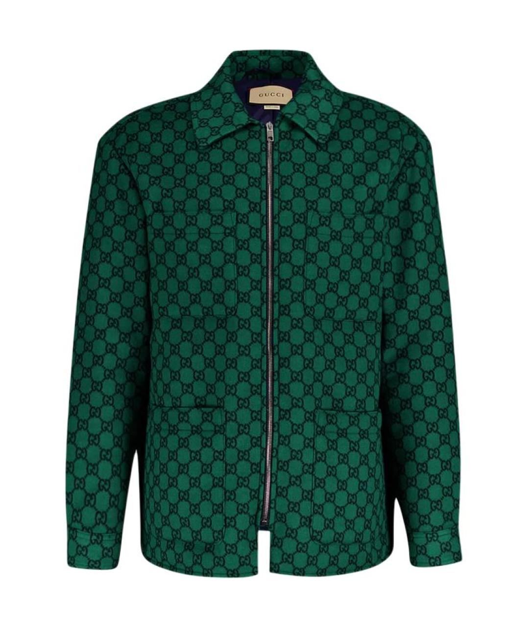 GUCCI Зеленая шерстяная куртка, фото 1