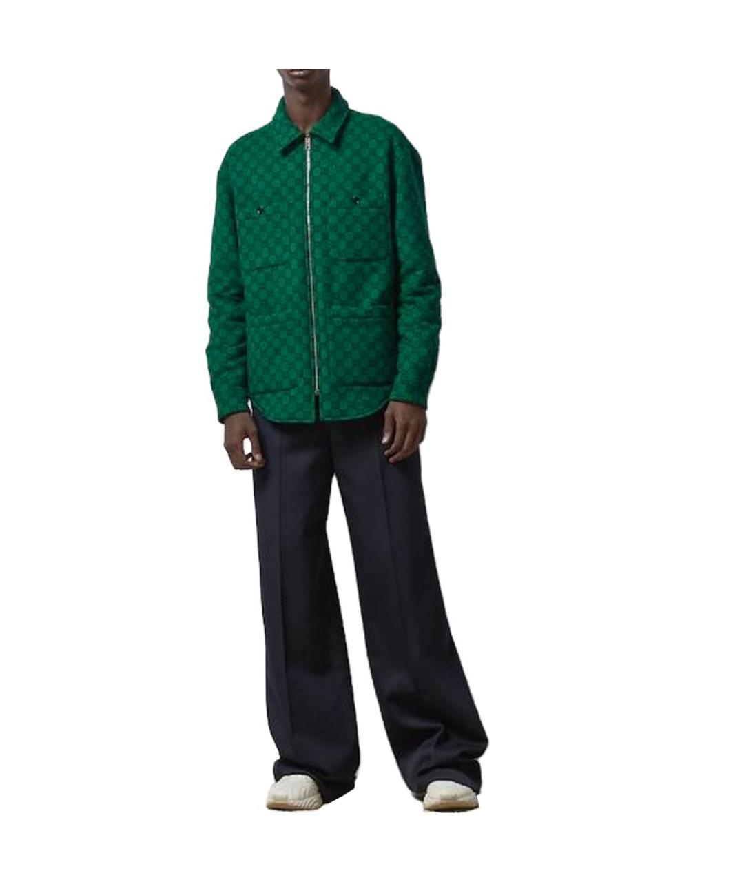 GUCCI Зеленая шерстяная куртка, фото 3