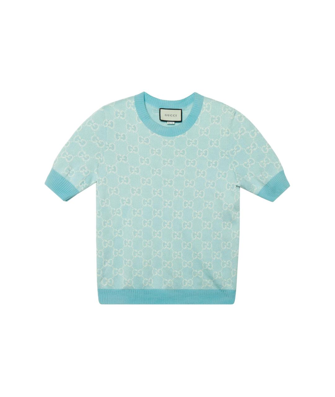 GUCCI Голубой джемпер / свитер, фото 1