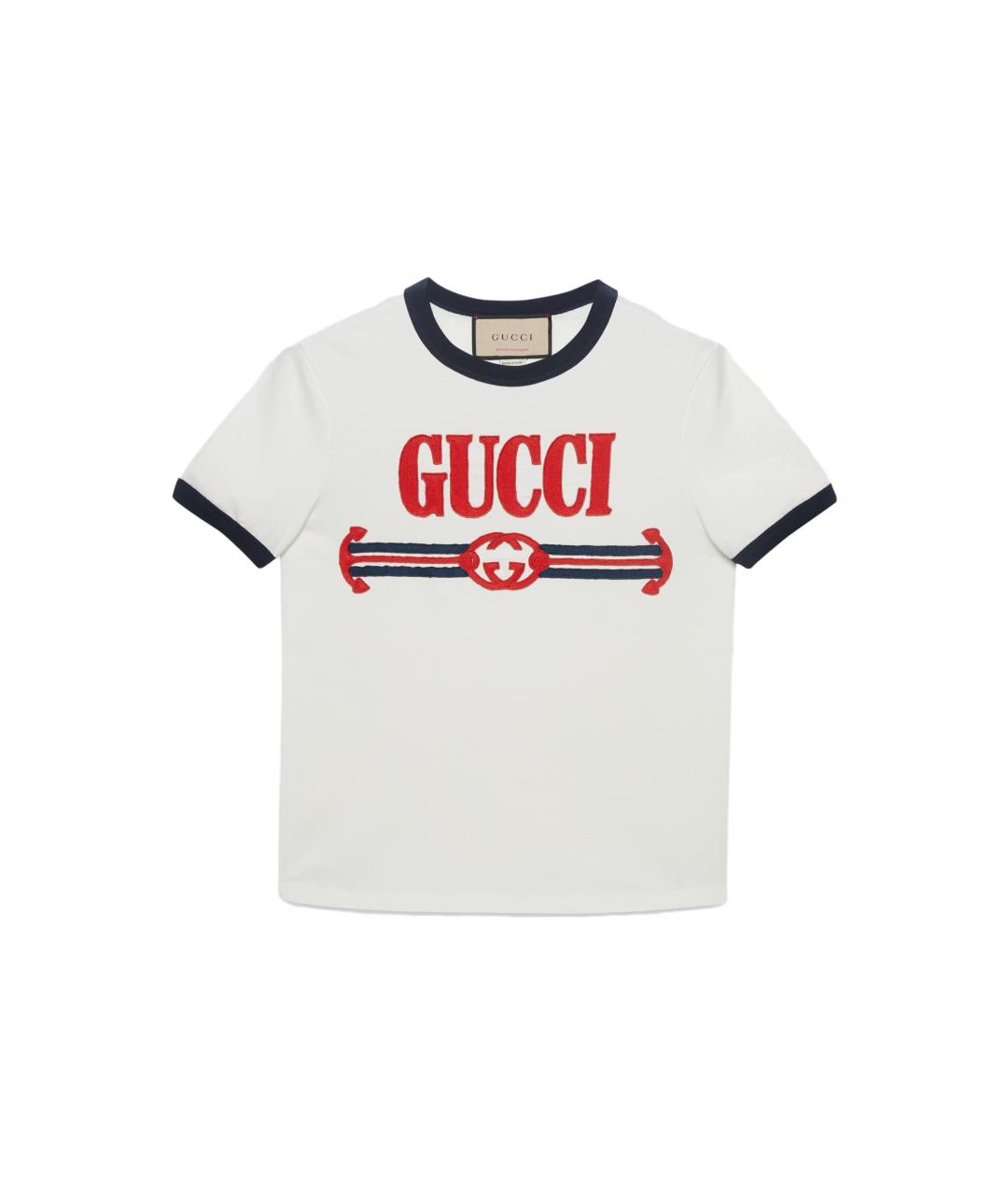 GUCCI Бежевая хлопковая футболка, фото 1