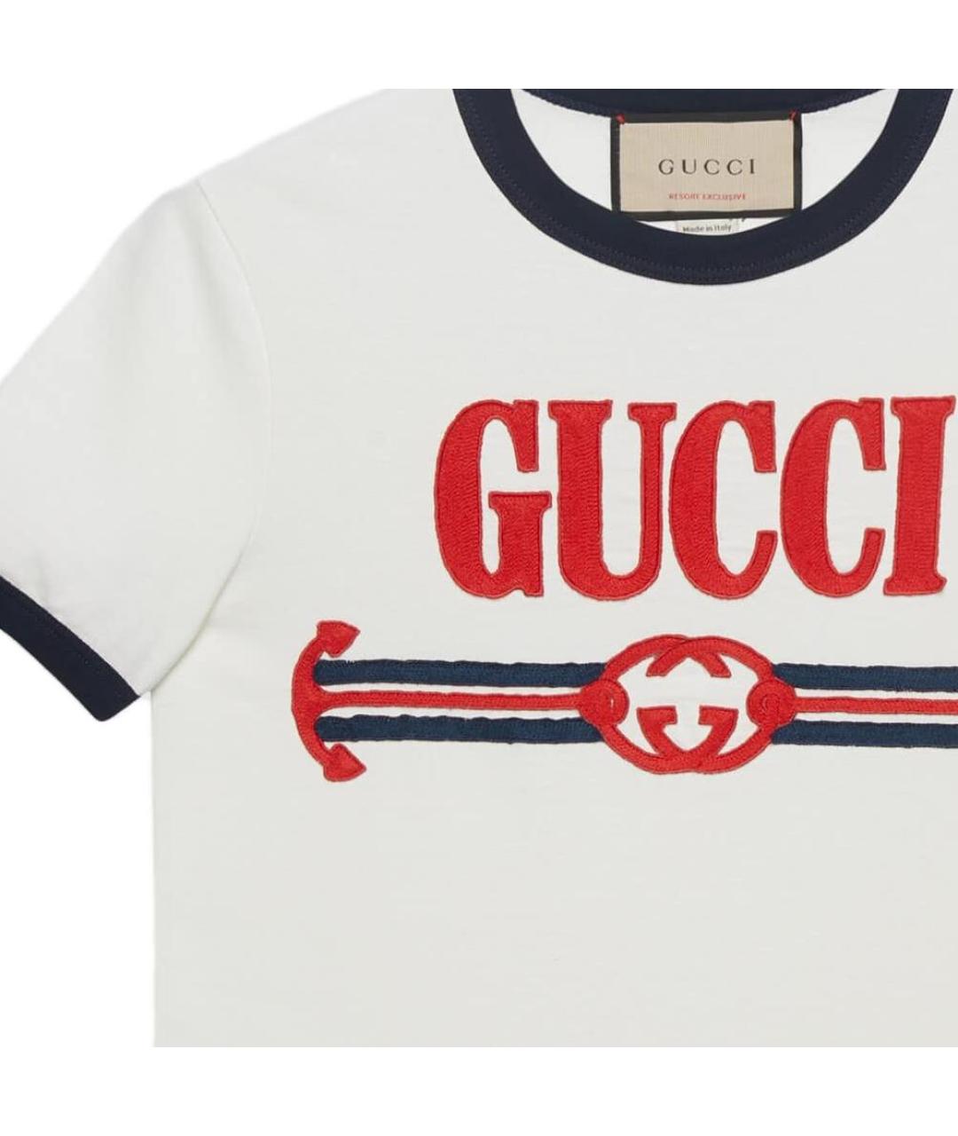 GUCCI Бежевая хлопковая футболка, фото 5