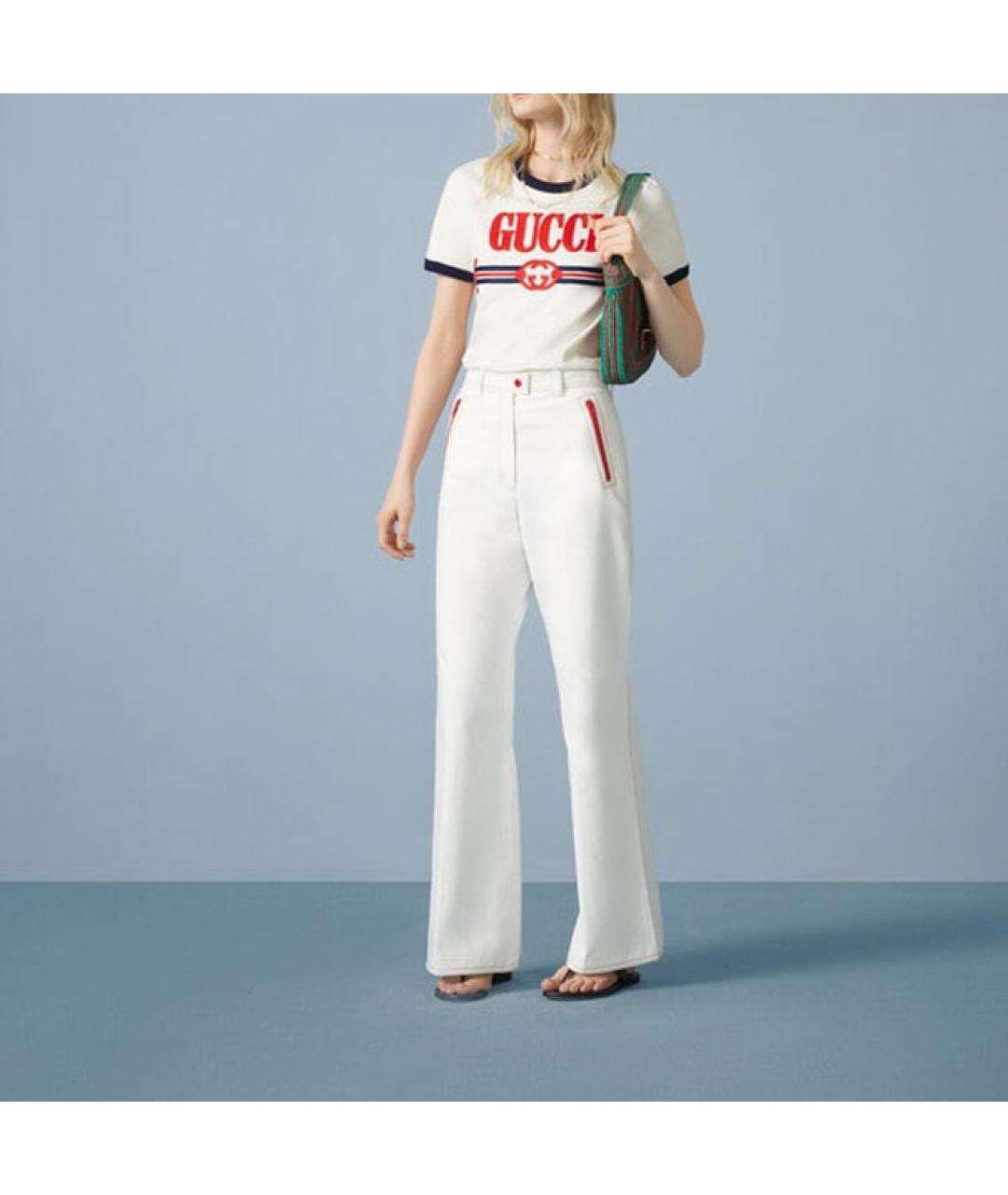 GUCCI Бежевая хлопковая футболка, фото 2