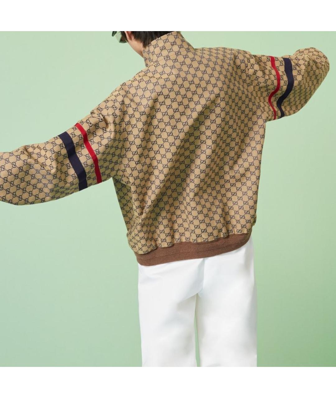 GUCCI Бежевая хлопковая куртка, фото 4