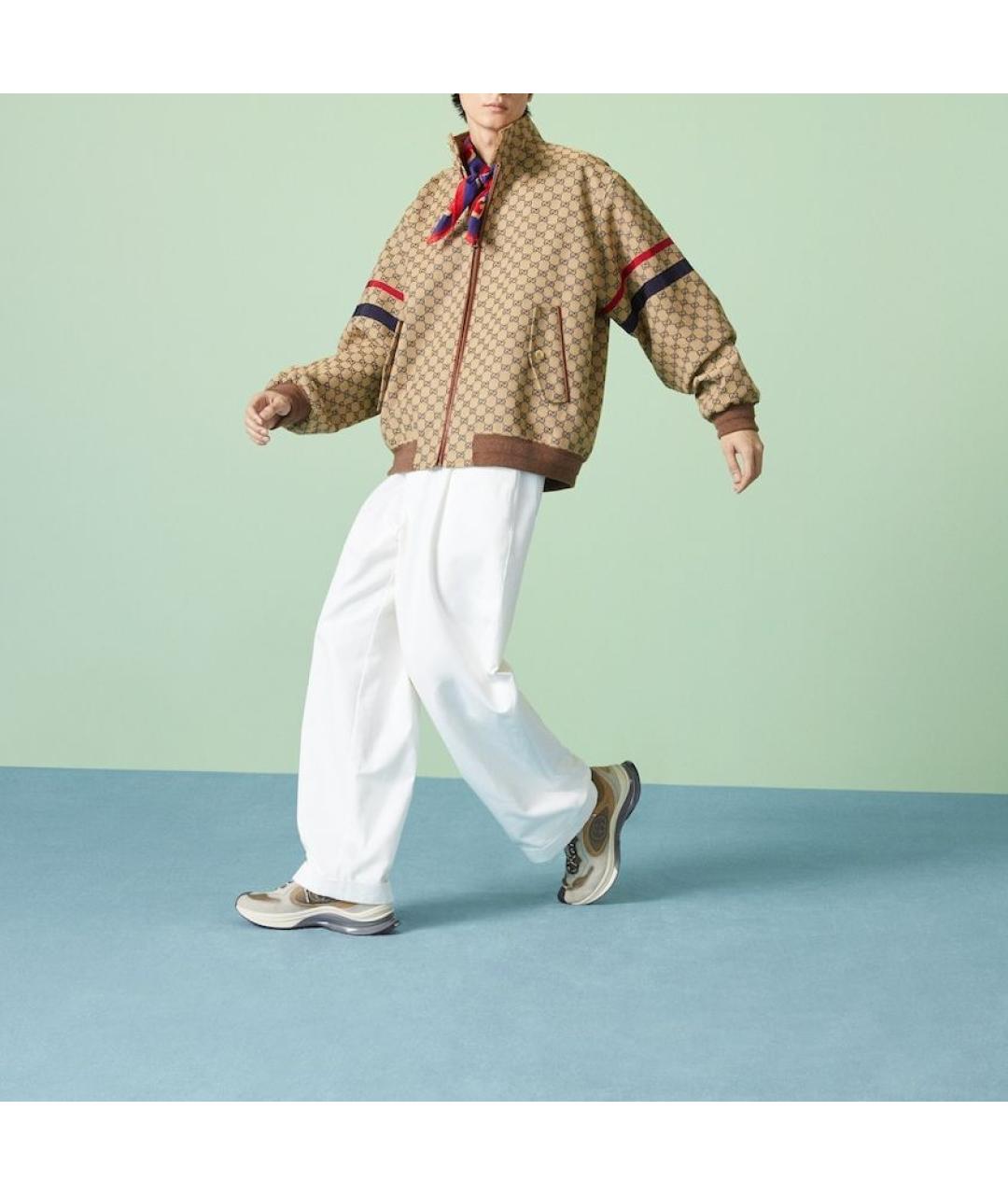 GUCCI Бежевая хлопковая куртка, фото 3