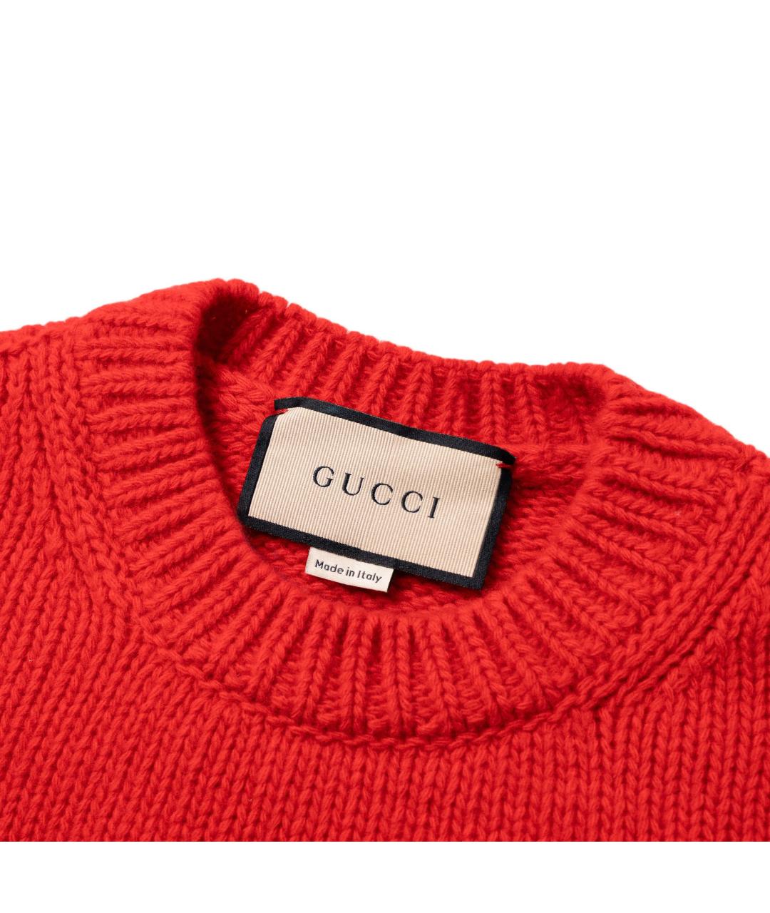 GUCCI Красный джемпер / свитер, фото 3