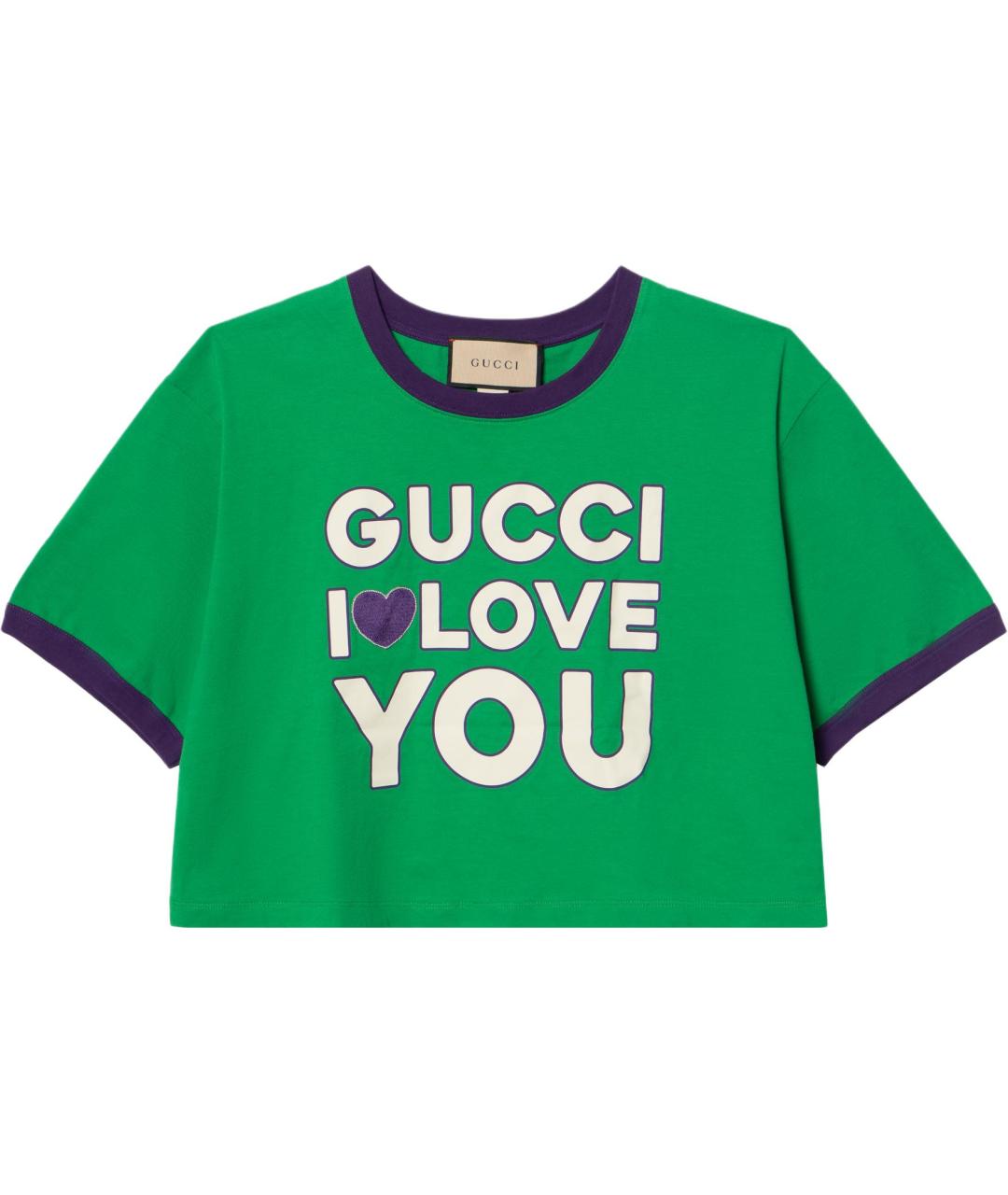 GUCCI Зеленая футболка, фото 1