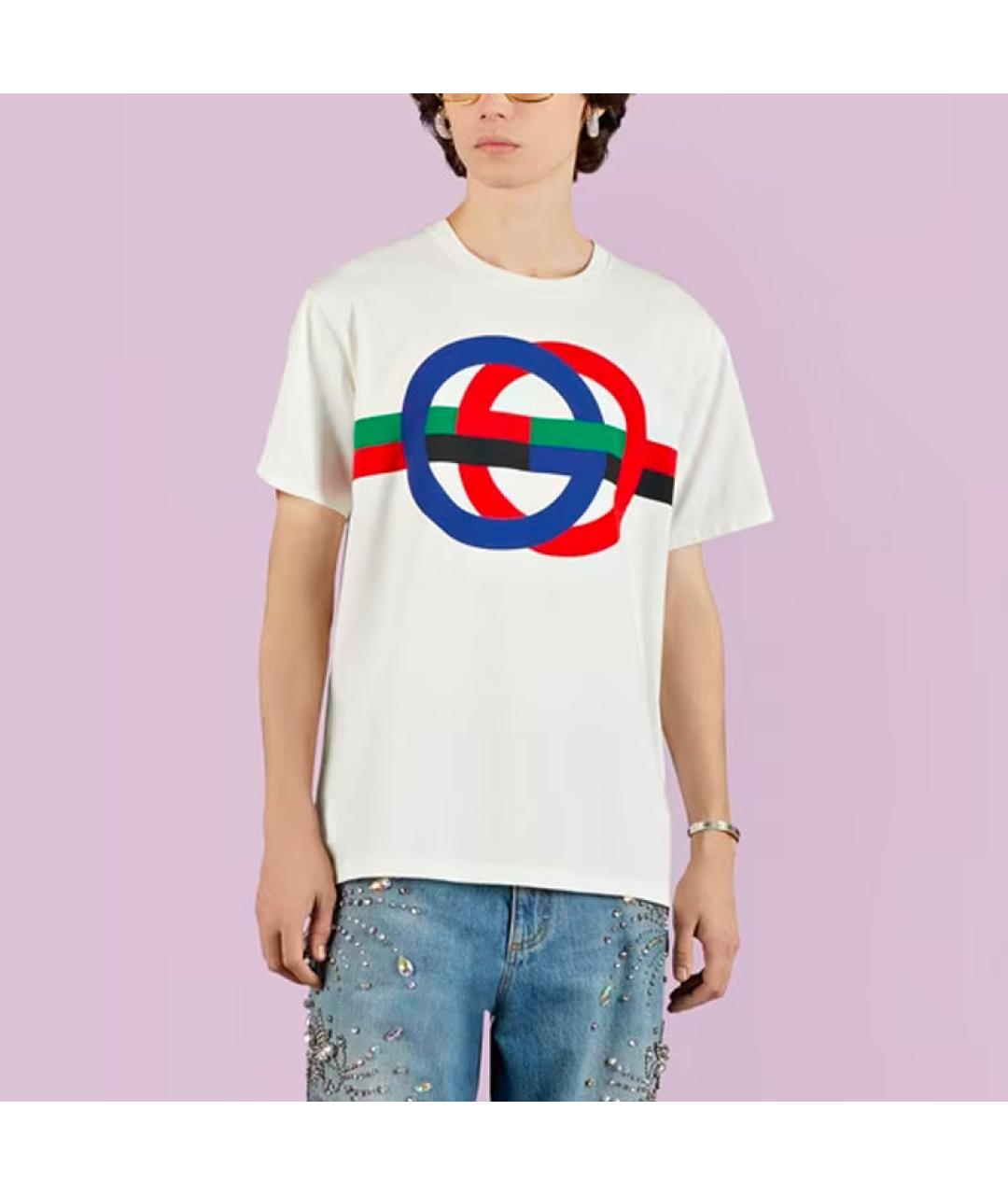 GUCCI Белая футболка, фото 4