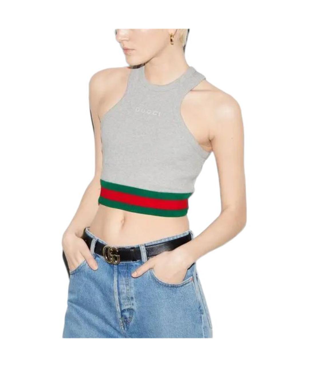 GUCCI Серая майка, фото 4