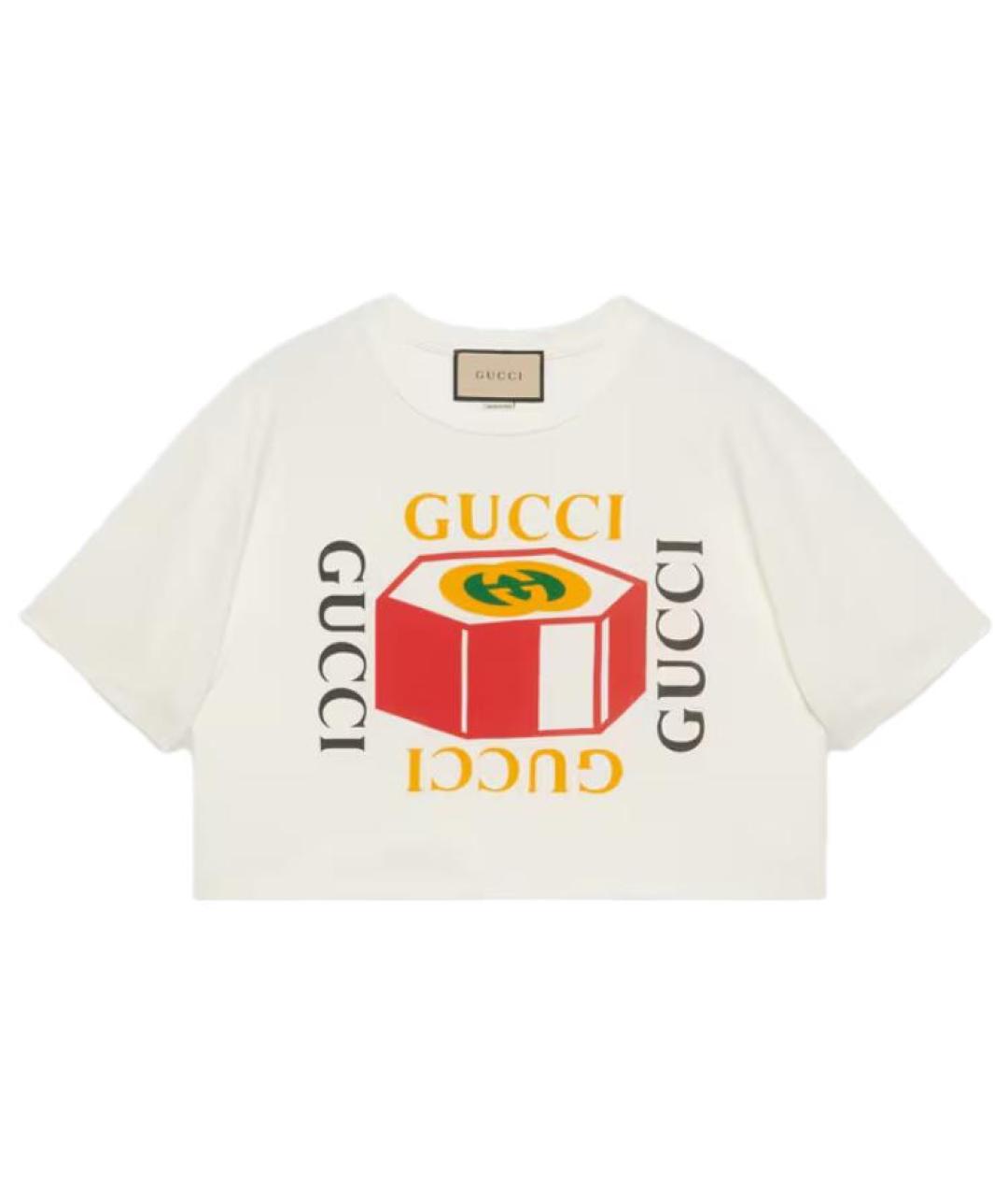 GUCCI Бежевая хлопковая футболка, фото 1