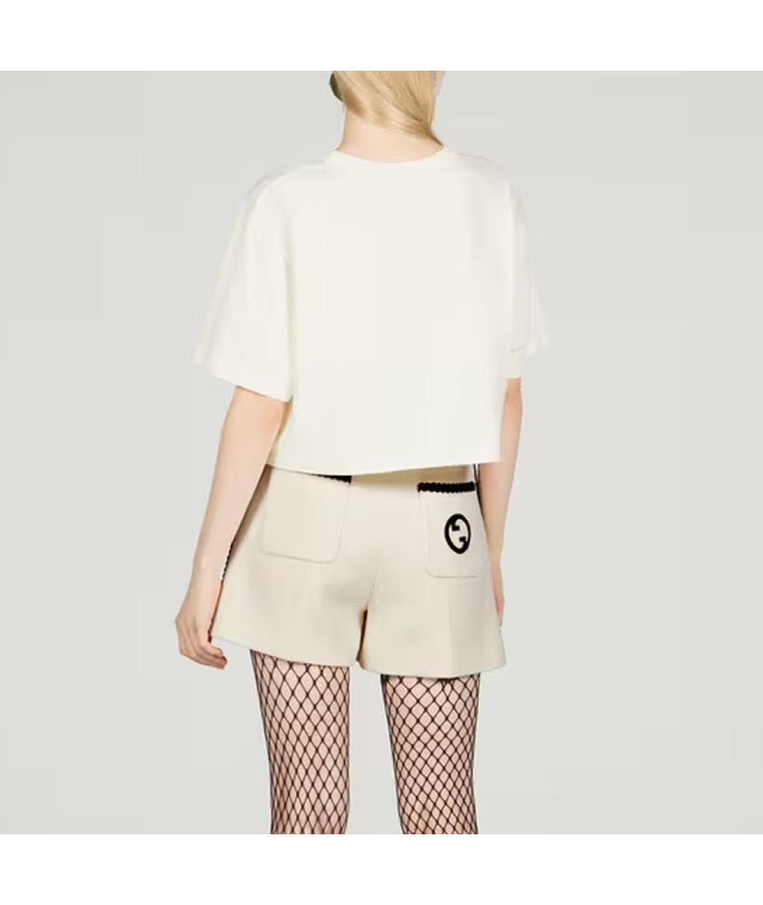 GUCCI Бежевая хлопковая футболка, фото 4