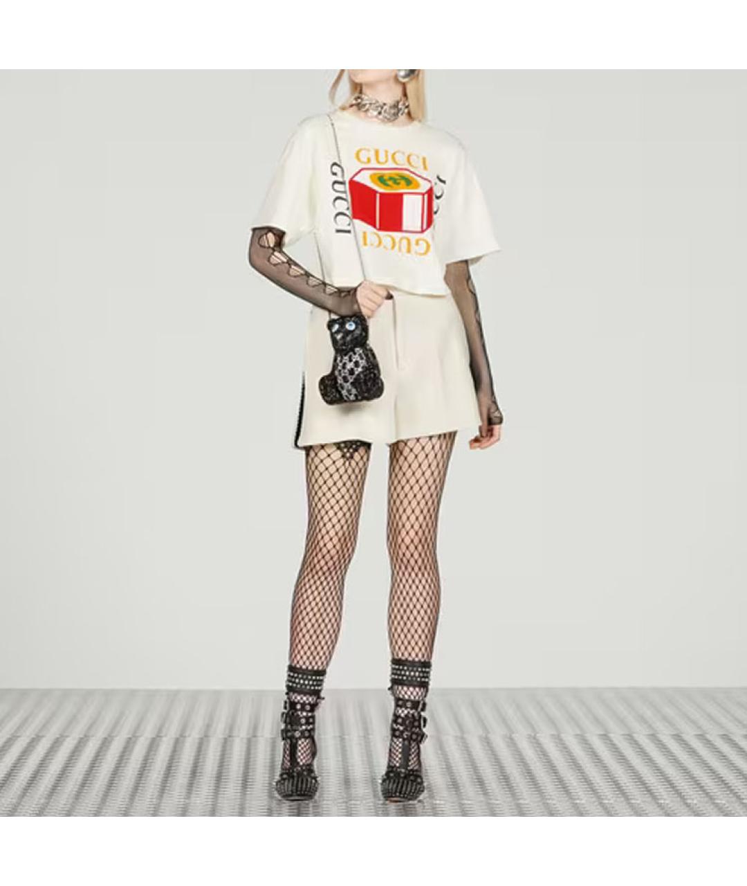 GUCCI Бежевая хлопковая футболка, фото 2