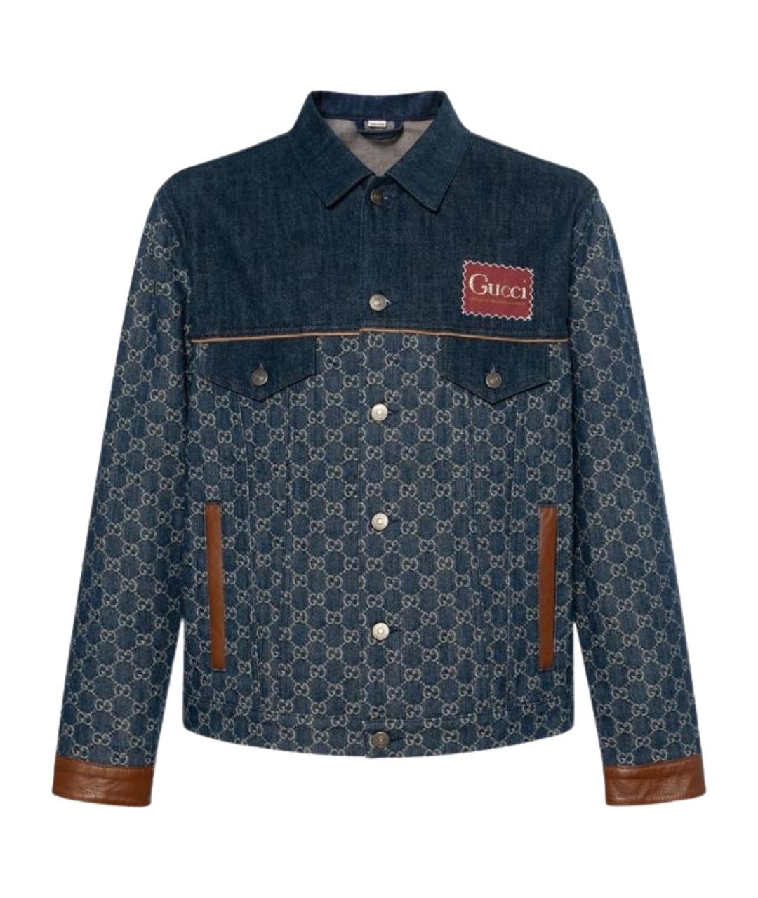 GUCCI Темно-синяя деним куртка, фото 1