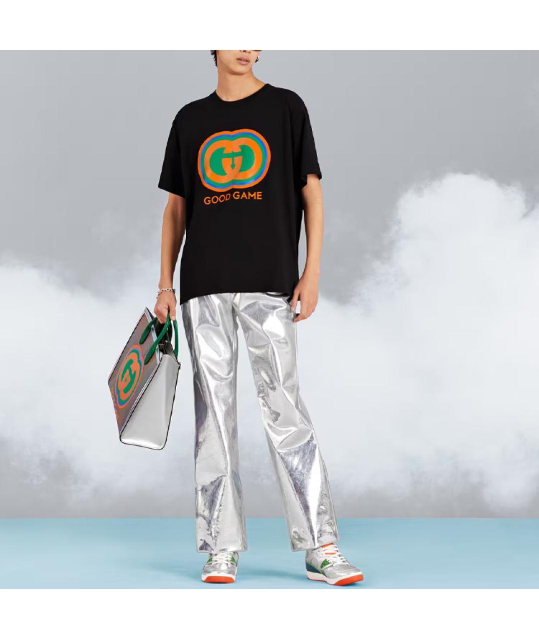 GUCCI Черная футболка, фото 4