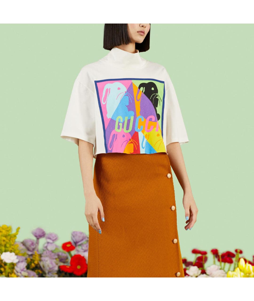 GUCCI Белая футболка, фото 5