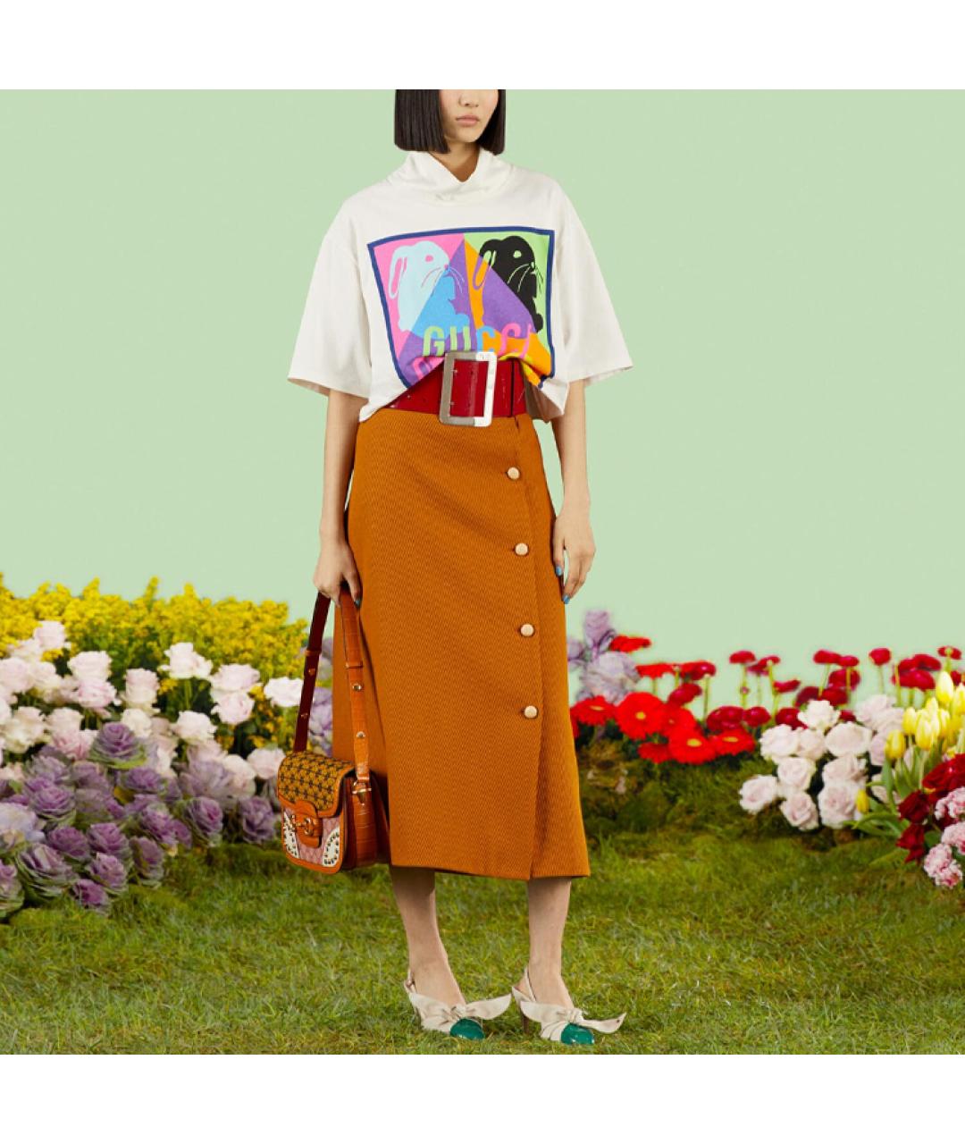 GUCCI Белая футболка, фото 3