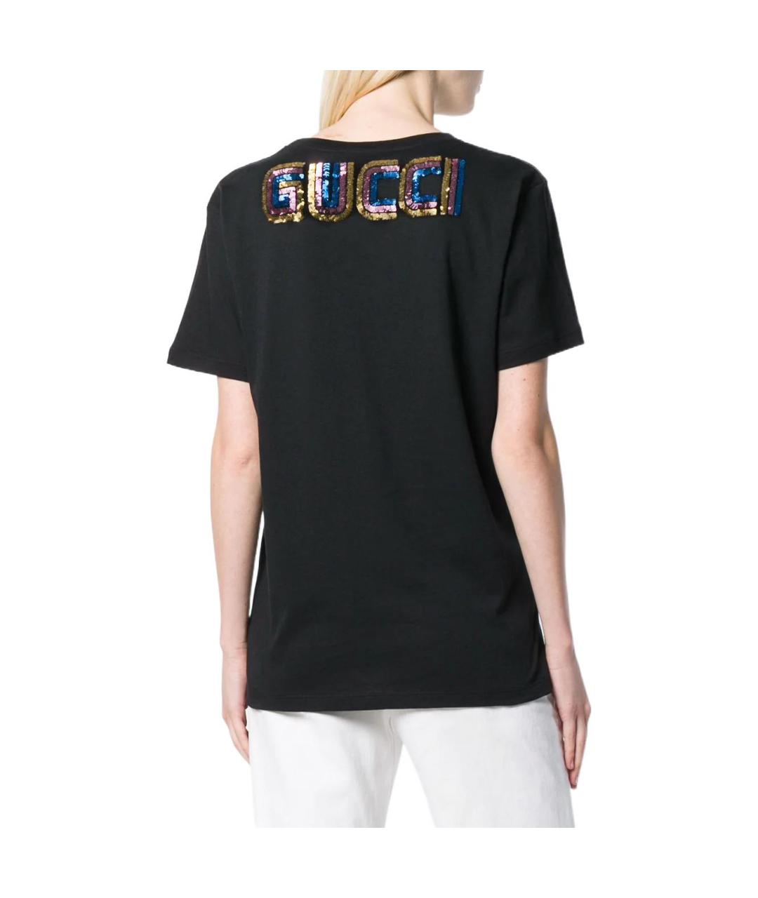 GUCCI Черная футболка, фото 4